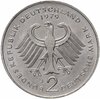 Германия (ФРГ) 2 марки 1979 J Курт Шумахер, 30 лет Федеративной Республике (1949-1979), Аукцион: Monetnik за 370 