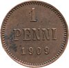 1 пенни (penni) 1909 Российская Финляндия, Аукцион: Monetnik за 456 
