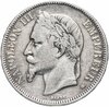 Франция 5 франков 1867-1870 с портретом Императора Наполеона III, случайный год, Аукцион: Monetnik за 3 655 