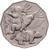 Австралия 50 центов (cents) 2004  "Австралийская фауна - Лорикет, коала и вомбат", Аукцион: Monetnik за 690 