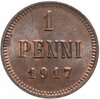 1 пенни (penni) 1917, монета для Финляндии, Аукцион: Monetnik за 665 RUB