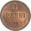 1 пенни (penni) 1917, монета для Финляндии, Аукцион: Monetnik за 665 