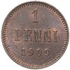 1 пенни 1909, монета для Финляндии, Аукцион: Monetnik за 595 RUB