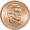 США 1 доллар (dollar) 2008 Джеймс Монро (5-й президент США) знак монетного двора "P" - Филадьфия, Аукцион: Monetnik за 518 RUB