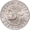 Германия (Третий рейх) 5 рейхсмарок (reichsmark) 1933 "450 лет со дня рождения Мартина Лютера", Аукцион: Monetnik за 31 500 