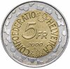 Швейцария 5 франков (francs) 2000 Карнавал в Базеле, Аукцион: Monetnik за 1 692 