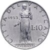 Ватикан 10 лир (lire) 1953, Аукцион: Monetnik за 536 