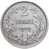 Бельгия 2 франка (francs) 1909 Надпись на французском - 'DES BELGES', Аукцион: Monetnik за 1 810 