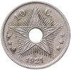 Бельгийское Конго 10 сантимов (centimes) 1921, Аукцион: Monetnik за 320 RUB