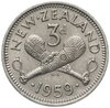 Новая Зеландия 3 пенса (pence) 1959, Аукцион: Monetnik за 368 