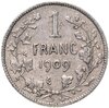 Бельгия 1 франк (franc) 1909 Надпись на французском - 'DES BELGES', Аукцион: Monetnik за 950 RUB