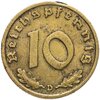 Германия, Третий рейх 10 рейхспфеннигов (reichspfennig) 1939, знак монетного двора "D" - Мюнхен, Аукцион: Monetnik за 650 