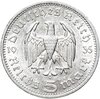 Германия Третий рейх 5 рейхсмарок (reichsmark) 1935  Гинденбург , без свастики, Аукцион: Monetnik за 1 825 RUB