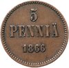Для Финляндии 5 пенни 1866, Аукцион: Monetnik за 2 250 RUB