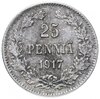 25 пенни (pennia) 1917 S  гербовый орёл с коронами, Аукцион: Monetnik за 346 
