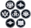 Набор из 7 монет 1 рубль 2002 ММД Proof "200-летие основания в России министерств", Аукцион: Monetnik за 24 950 RUB