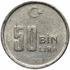 Турция 50000 лир (50 bin lira) 2001-2004, случайная дата, Аукцион: Monetnik за 99 