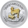 Австралия 1 доллар (dollar) 2003 Proof "Китайский календарь - Год Козы" с позолотой, Аукцион: Monetnik за 6 974 RUB