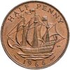 Великобритания 1/2 пенни (penny) 1966, Аукцион: Monetnik за 306 RUB