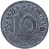 Германия, Третий рейх 10 рейхспфеннигов (reichspfennig) 1943, знак монетного двора: "F" - Штутгарт, Аукцион: Monetnik за 790 RUB