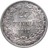 25 пенни (pennia) 1917 S  гербовый орёл с коронами, монета для Финляндии, Аукцион: Monetnik за 470 RUB