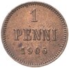 1 пенни (penny) 1906 монета для Финляндии, Аукцион: Monetnik за 469 RUB