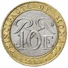 Монако 10 франков (francs) 1989-2000 случайная дата, Аукцион: Monetnik за 585 