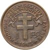 Французская Экваториальная Африка 1 франк (franc) 1943, Аукцион: Monetnik за 1 250 
