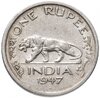Индия (Британская) 1 рупия (rupee) 1947 знак монетного двора: "♦" - Бомбей, Аукцион: Monetnik за 536 