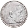 Германия, Третий Рейх. 5 рейх марок (reichsmark) 1936, орёл без свастики, Аукцион: Monetnik за 1 841 RUB