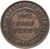 Австралия  1/2 пенни (penny) 1916, Аукцион: Monetnik за 311 RUB