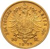 Германская империя (Вюртемберг) 20 марок (mark) 1872, Аукцион: Monetnik за 66 827 RUB