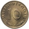 Германия, Третий рейх 10 рейхспфеннигов (reichspfennig) 1939, знак монетного двора "F" - Штутгарт, Аукцион: Monetnik за 750 RUB