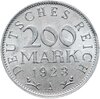 Германия 200 марок (mark) 1923, знак монетного двора "A" — Берлин, Аукцион: Monetnik за 579 RUB