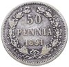 50 пенни 1891 L, монета для Финляндии, Аукцион: Monetnik за 477 RUB