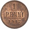 1 пенни (penni) 1917, монета для Финляндии, Аукцион: Monetnik за 665 RUB
