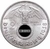 Германия Третий Рейх 2 рейхсмарки 1938, знак монетного двора "F" - Штутгарт, Аукцион: Monetnik за 2 490 