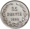 25 пенни 1909 L, монета для Финляндии, Аукцион: Monetnik за 850 