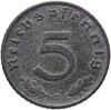 Германия, Третий рейх 5 рейхспфеннигов (reichspfennig) 1943, знак монетного двора: "D" - Мюнхен, Аукцион: Monetnik за 210 RUB