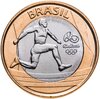 Бразилия 1 real (реал) 2014 "XXXI летние Олимпийские Игры, Рио-де-Жанейро 2016 athletics (легкая атлетика)", Аукцион: Monetnik за 296 RUB