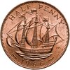 Великобритания 1/2 пенни (penny) 1966, Аукцион: Monetnik за 360 