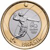 Бразилия 1 real (реал) 2015 "XXXI летние Олимпийские Игры, Рио-де-Жанейро 2016 volleyball (волейбол)", Аукцион: Monetnik за 238 RUB