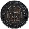 Третий Рейх 5 рейхсмарок (reichsmark) 1934 "F" Гарнизонная церковь в Потсдаме Третий рейх, с датой на реверсе, Аукцион: Monetnik за 1 950 