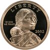 США 1 dollar (доллар) 2003 "Sacagawea dollar - Сакагавея доллар", Аукцион: Monetnik за 1 200 RUB