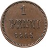 1 пенни (penny) 1906 монета для Финляндии, Аукцион: Monetnik за 750 RUB