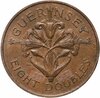 Остров Гернси 8 дублей (doubles) 1956-1959, случайная дата, Аукцион: Monetnik за 376 