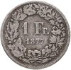 Швейцария 1 франк (franc) 1877, Аукцион: Monetnik за 454 RUB