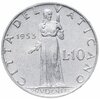 Ватикан 10 лир (lire) 1953, Аукцион: Monetnik за 265 RUB