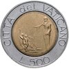Ватикан 500 лир (lire) 1991, Аукцион: Monetnik за 830 