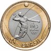 Бразилия 1 real (реал) 2015 "XXXI летние Олимпийские Игры, Рио-де-Жанейро 2016 volleyball (волейбол)", Аукцион: Monetnik за 315 RUB